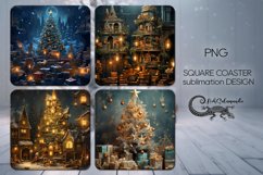 Christmas tree | 4 square coaster sublimation designs PLUS2 Product Image 1