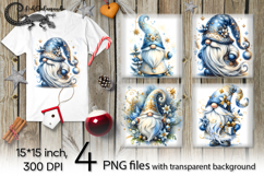 Christmas Gnome | 4 xmas PNG Sublimation designs P2 Product Image 1