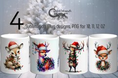 Christmas Deers | 4 funny Sublimation Mug designs2, PNG Product Image 1