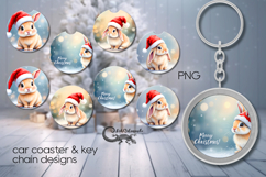 Christmas toys | 4 xmas Car coaster &amp; 4 key chain designs P2 Product Image 1