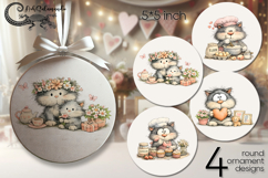Mom's cat | Mother's day round ornaments sublimation PL2 Product Image 1