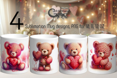 Valentine teddy bear | mug sublimation design PLUS2 Product Image 1