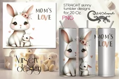 Mother's day cute animal | Skinny tumbler Sublimation PLUS20 Product Image 1