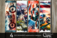 Motorcycle patriot | bookmarks sublimation design bundle PLU Product Image 1