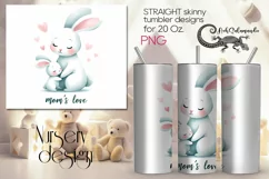 Mother's day cute animal | Skinny tumbler Sublimation PLUS21 Product Image 1