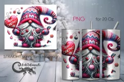 Christmas gnome | xmas Watercolor tumbler sublimation PL Product Image 1