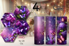Lilac bush | 4 Skinny tumbler Sublimation designs Product Image 1