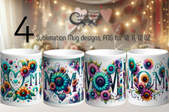 Mom&#039;s design | 4 Mother&#039;s day flowers mug sublimation PL Product Image 1