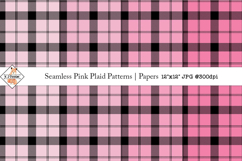 Seamless Pink Plaid Patterns | Digital Papers Product Image 1