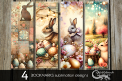 Shabby chic easter | spring bookmarks sublimation design P Product Image 1