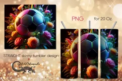 Football | Skinny tumbler sublimation, brutal design PLUS Product Image 1