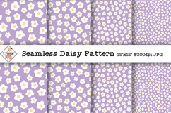 Seamless Daisy Pattern Digital Paper Product Image 1
