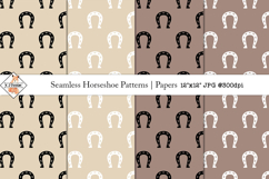 Seamless Horseshoe Patterns | Digital Papers Product Image 1