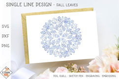 Fall Leaves Mandala SVG for Foil Quill | Single Line Designs Product Image 1