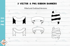 Ribbon Banners SVG DXF PNG Product Image 1