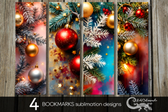 Christmas flatlay | xmas bookmarks sublimation design Product Image 1