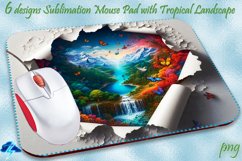 Mouse Pad | 6 Designs with Tropical Landscape, PNG Product Image 1