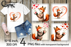 Valentine atmosphere | 4 PNG Sublimation designs P Product Image 1
