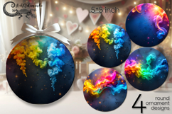 Abstract purple background | 4 round ornaments designs Product Image 1