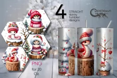 Christmas snake | 4 Skinny tumbler sublimation designs PLUS Product Image 1