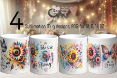 Motivating inscriptions | 4 Sublimation Mug design, PNG Product Image 1