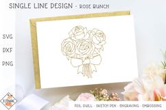 Roses Boquet SVG for Foil Quill | Single Line Designs Product Image 1