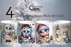 Christmas Snowman | 4 Sublimation Mug designs Product Image 1