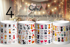 Cute valentine Cat | 4 love mug sublimation designs PLUS Product Image 1
