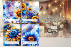 Impressionism sunflowers | 4 Fairy Money Card Sublimation Product Image 1