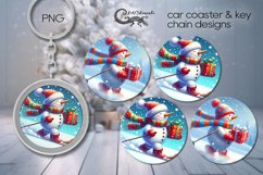 Christmas snowman | winter Car coaster &amp; key chain deisgn P3 Product Image 1
