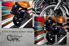 Black rider | Bike Skinny tumbler sublimation design PLUS3 Product Image 1