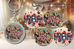 Dogs mom | pets Car coaster &amp; key chain designs PL3 Product Image 1
