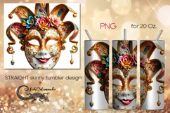 Theatrical masks | skinny tumbler Sublimation design PLUS3 Product Image 1