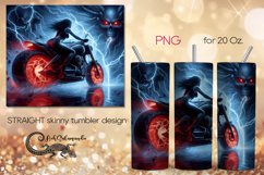Gothic Motorcycle girl | Skinny tumbler sublimation PLUS3 Product Image 1
