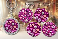 Valentine inscription | Car coaster &amp; key chain design PL3 Product Image 1
