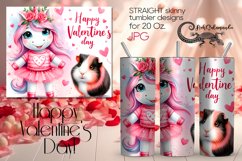 Valentine animals | Love Skinny tumbler sublimation design 3 Product Image 1