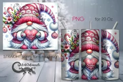 Christmas gnome | xmas Watercolor tumbler sublimation PL3 Product Image 1
