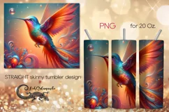 Fantasy Hummingbird | skinny tumbler Sublimation design PL3 Product Image 1