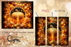 Pumpkin | Halloween Skinny tumbler sublimation design PLUS3 Product Image 1