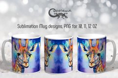 Giraffe | Modern watercolor Mug sublimation design PLUS3 Product Image 1