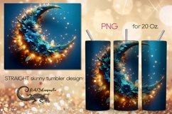 Moon flowers | Magic Skinny tumbler sublimation design PLUS3 Product Image 1