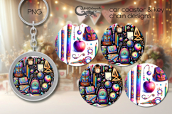 Back to school | Fall Car coaster &amp; key chain designs, PL3 Product Image 1