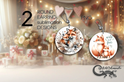Mother&#039;s day | 2 love Round Earring Sublimation designs P3 Product Image 1