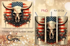 Cow Skulls | Straight Skinny tumbler sublimation design PL3 Product Image 1