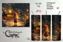 Fairy tale Christmas | Xmas Sublimation tumbler design PLUS3 Product Image 1