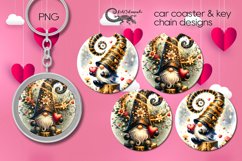 Valentine gnome | coaster &amp; key chain sublumation PLUS3 Product Image 1