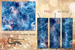 Abstract blue design | Marble Straight Skinny Tumbler PLUS3 Product Image 1
