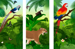 Mega set of 20 detailised Jungle Animals Vertical Banners Product Image 3