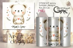 Mother's day cute animals | Skinny tumbler Sublimation PLUS3 Product Image 1