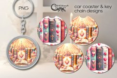 Christian Faith Bible | car coaster &amp; key chain designs PL3 Product Image 1